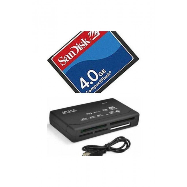 Pmr 4 Gb Compact Flash Sandisk  Hafıza Kartı - Usb 2.0  Cf Kart Okuyucu