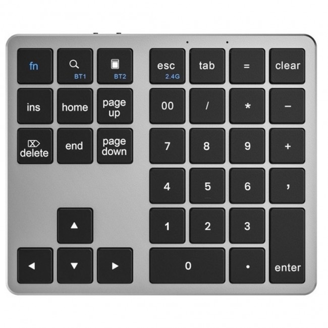 PMR Bluetooth 5.2 Kablosuz Sayısal Tuş Takımı – 35 Tuşlu Mini Keypad Gri PMR Bluetooth 5.2 Kablosuz Sayısal Tuş Takımı – 35 Tuşlu Mini Keypad Gri