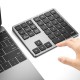 PMR Bluetooth 5.2 Kablosuz Sayısal Tuş Takımı – 35 Tuşlu Mini Keypad Gri PMR Bluetooth 5.2 Kablosuz Sayısal Tuş Takımı – 35 Tuşlu Mini Keypad Gri