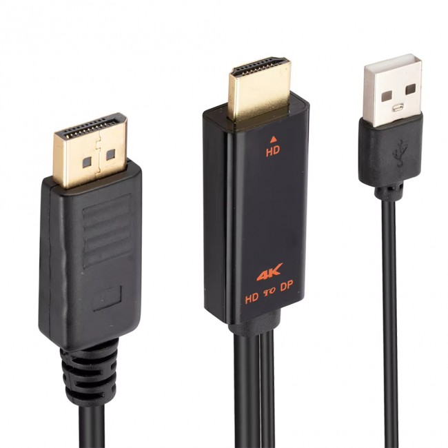 HDMI’dan DisplayPort’a Yüksek Çözünürlük Aktarımı – 4K Destekli Kablo HDMI’dan DisplayPort’a Yüksek Çözünürlük Aktarımı – 4K Destekli Kablo