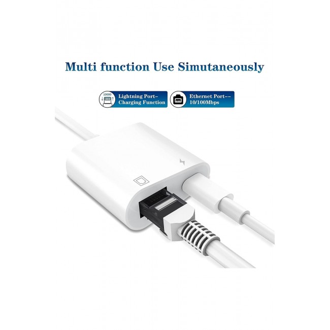 Pmr Lightning Rj45 Ethernet Çevirici 2 In 1 Ethernet Ve Liğhtning Şarj Girişi 10/100 Pmr Lightning Rj45 Ethernet Çevirici 2 In 1 Ethernet Ve Liğhtning Şarj Girişi 10/100