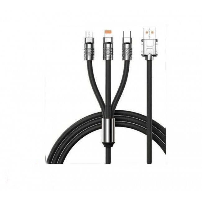 Torima 3in1 Type C- Lightning- Micro Usb Silikon 3.0A 1.5M Şarj ve Data Kablosu Torima 3in1 Type C- Lightning- Micro Usb Silikon 3.0A 1.5M Şarj ve Data Kablosu