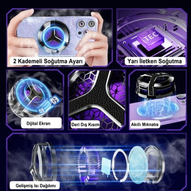 S9 Usb'den Manyetik Sıcaklık Göstergeli Rgb Işıklı Hızlı Soğutma Cep Telefonu Soğutucu Fan S9 Usb'den Manyetik Sıcaklık Göstergeli Rgb Işıklı Hızlı Soğutma Cep Telefonu Soğutucu Fan