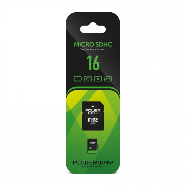 Powerway 16 Gb Microsd Hafıza Kartı Ve Adaptör