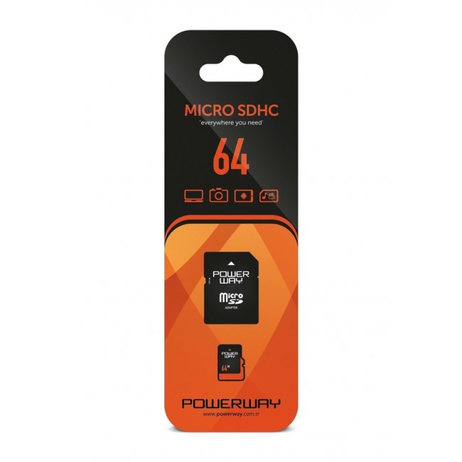 Powerway 64 Gb Microsd Hafıza Kartı Ve Adaptör
