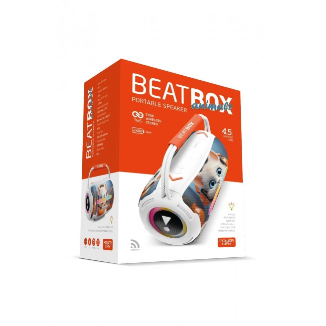Powerway Beatbox Animals Kedi Led Işıklı Ses Bombası Usb Sd Aux Bluetooth Hoparlör 20W Powerway Beatbox Animals Kedi Led Işıklı Ses Bombası Usb Sd Aux Bluetooth Hoparlör 20W