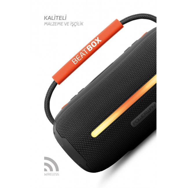 BeatBox Siyah LED Işıklı 20W Ses Bombası | USB, SD, AUX, FM Radyo ve Bluetooth Hoparlör BeatBox Siyah LED Işıklı 20W Ses Bombası | USB, SD, AUX, FM Radyo ve Bluetooth Hoparlör