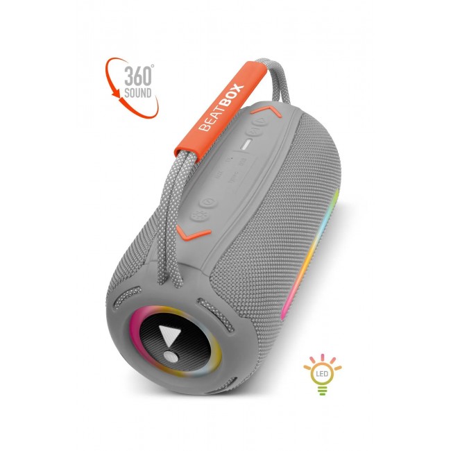 Powerway Gri BeatBox Led Işıklı Ses Bombası Usb Sd Aux FM Radyo Bluetooh Hoparlör Powerway Gri BeatBox Led Işıklı Ses Bombası Usb Sd Aux FM Radyo Bluetooh Hoparlör
