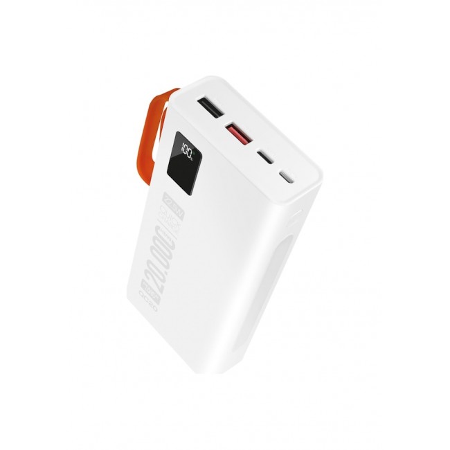 20.000 Mah. Pd 22.5W Hızlı Şarj QC20 Beyaz Powerbank 20.000 Mah. Pd 22.5W Hızlı Şarj QC20 Beyaz Powerbank