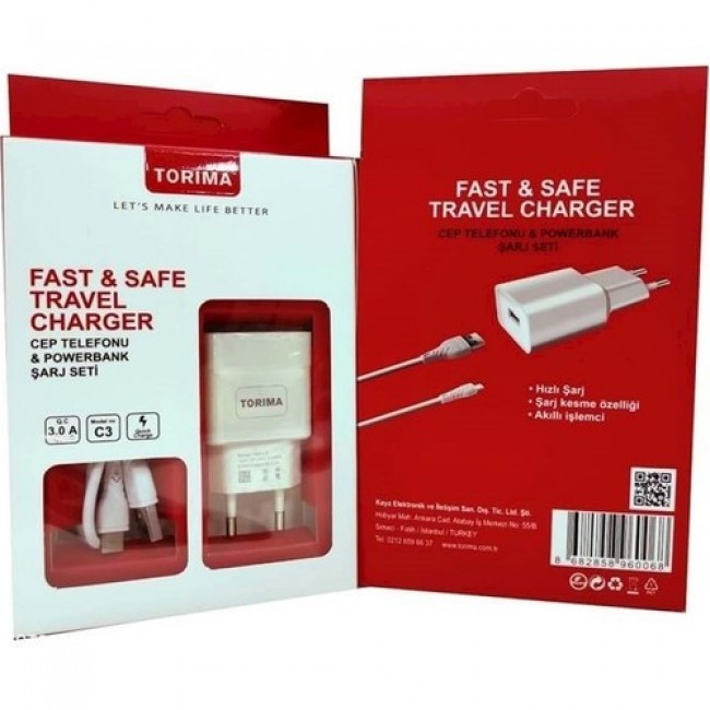 Powerway Torima 15 W Q.C 3 Amper Type C Şarj Aleti Powerway Torima 15 W Q.C 3 Amper Type C Şarj Aleti