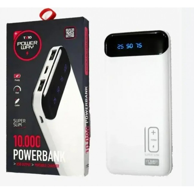 Powerway TX10 10000 Mah Dijital Göstergeli Taşınabilir Şarj Cihazı Powerbank Powerway TX10 10000 Mah Dijital Göstergeli Taşınabilir Şarj Cihazı Powerbank