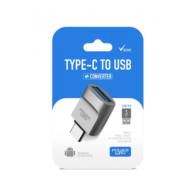 PMR Type-C to USB 3.0 OTG Adaptör – Hızlı Veri Aktarımı ve Şarj Desteği PMR Type-C to USB 3.0 OTG Adaptör – Hızlı Veri Aktarımı ve Şarj Desteği