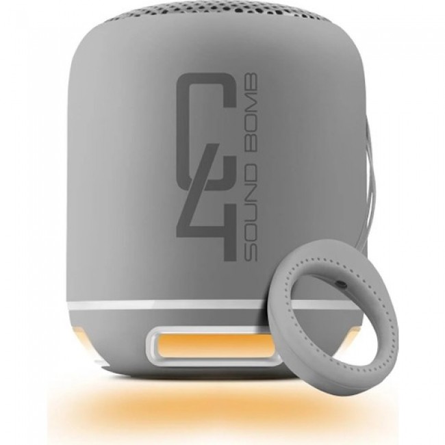 Powewray Gri C4 Taşınabilir Bluetooth Hoparlör Ses Bombası Sese Duyarlı Led Işık Powewray Gri C4 Taşınabilir Bluetooth Hoparlör Ses Bombası Sese Duyarlı Led Işık
