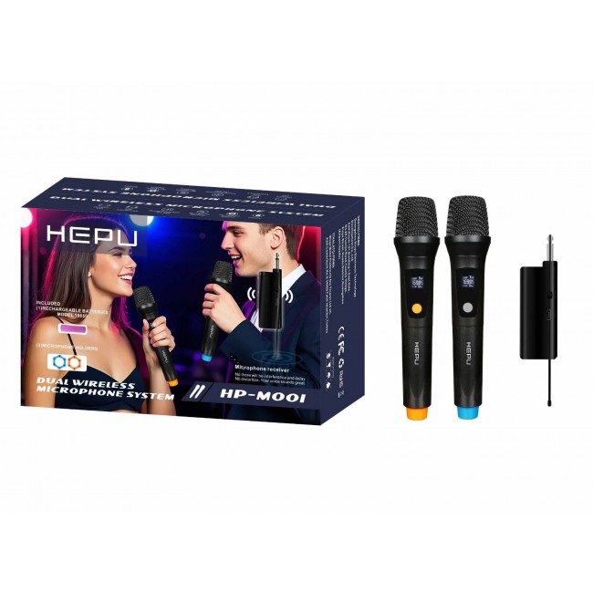 HEPU HP-M001 Çiftli Kablosuz Mikrofon Sistemi – Dijital Ekranlı, Gecikmesiz Ses Aktarımı, Şarjlı Alıcı ile Pratik Kurulum HEPU HP-M001 Çiftli Kablosuz Mikrofon Sistemi – Dijital Ekranlı, Gecikmesiz Ses Aktarımı, Şarjlı Alıcı ile Pratik Kurulum
