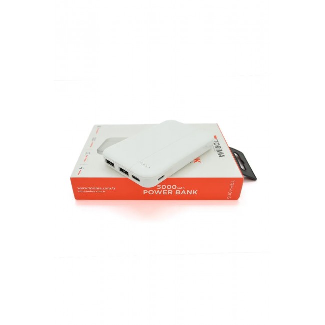 Torima 5000 Mah Beyaz Powerbank Hızlı Şarj Destekli Trm-1005 Torima 5000 Mah Beyaz Powerbank Hızlı Şarj Destekli Trm-1005