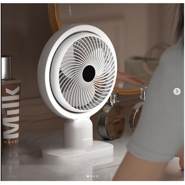 Hepu HP-F01 Şarjlı Masa Vantilatörü | 3 Kademe, Type-C, LED Işıklı Hepu HP-F01 Şarjlı Masa Vantilatörü | 3 Kademe, Type-C, LED Işıklı