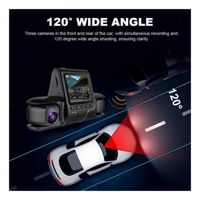 360° Kapsama Sunan GLRTECH Araç Kamerası – 3 Lensli, Full HD, Park Monitörü, Gece Görüş, Hareket Sensörü 360° Kapsama Sunan GLRTECH Araç Kamerası – 3 Lensli, Full HD, Park Monitörü, Gece Görüş, Hareket Sensörü