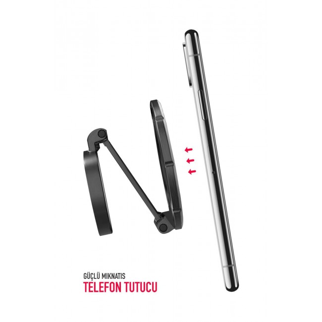 Powerway TT55 Mıknatıslı Araç İçi Yapışkanlı Magsafe Destekli Telefon Tutucu Powerway TT55 Mıknatıslı Araç İçi Yapışkanlı Magsafe Destekli Telefon Tutucu