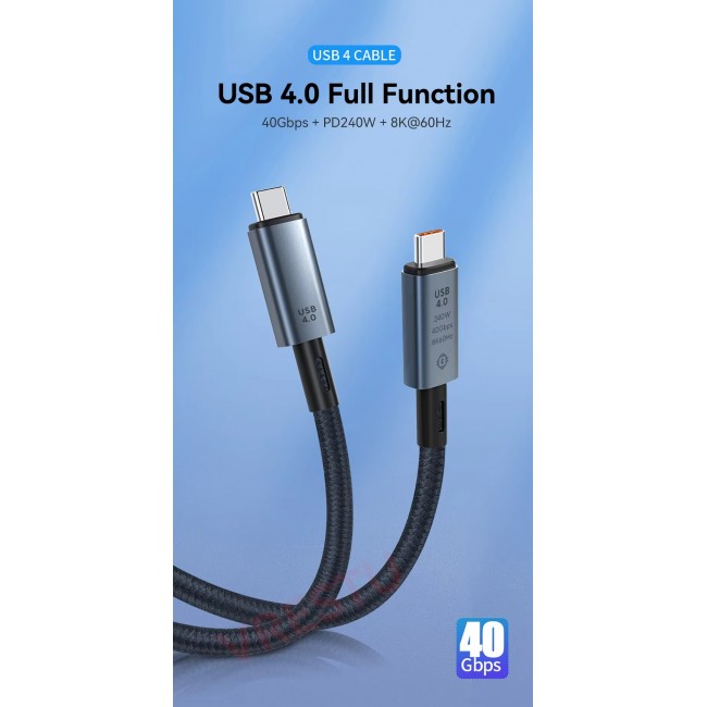 PMR USB4 Pro – 40Gbps 240W 1.5 Metre Hızlı Şarj ve Data Kablosu Zr851 PMR USB4 Pro – 40Gbps 240W 1.5 Metre Hızlı Şarj ve Data Kablosu Zr851