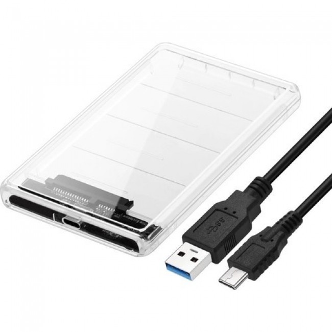 Type-C Usb 3.1 2.5" Sata Şeffaf Hard Disk Kutusu