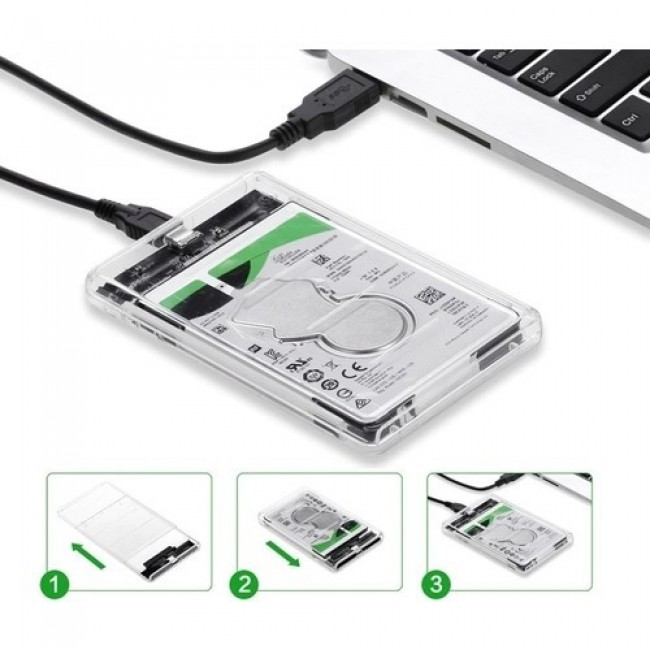 Type-C Usb 3.1 2.5" Sata Şeffaf Hard Disk Kutusu