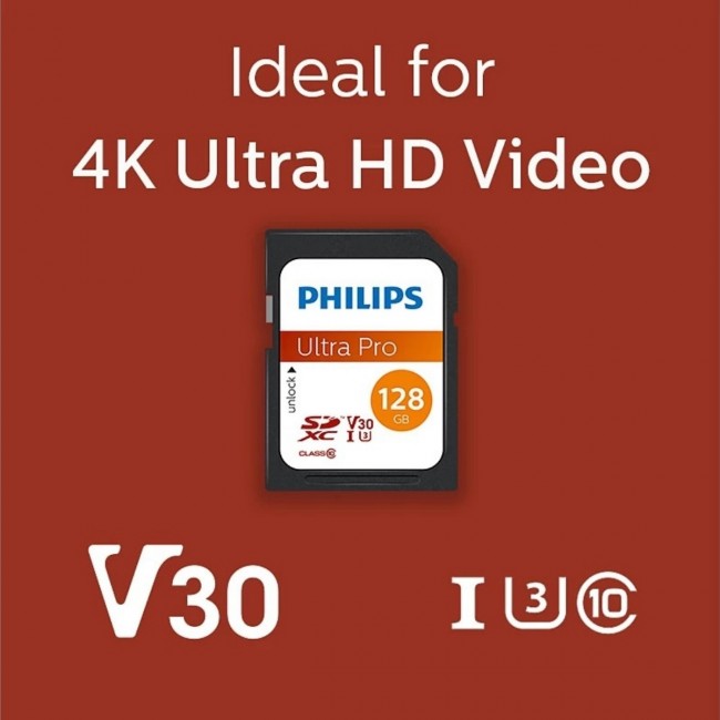 Philips 128GB SD Kart | Ultra Pro | V30 – UHS-I U3 – 4K Performansı Philips 128GB SD Kart | Ultra Pro | V30 – UHS-I U3 – 4K Performansı
