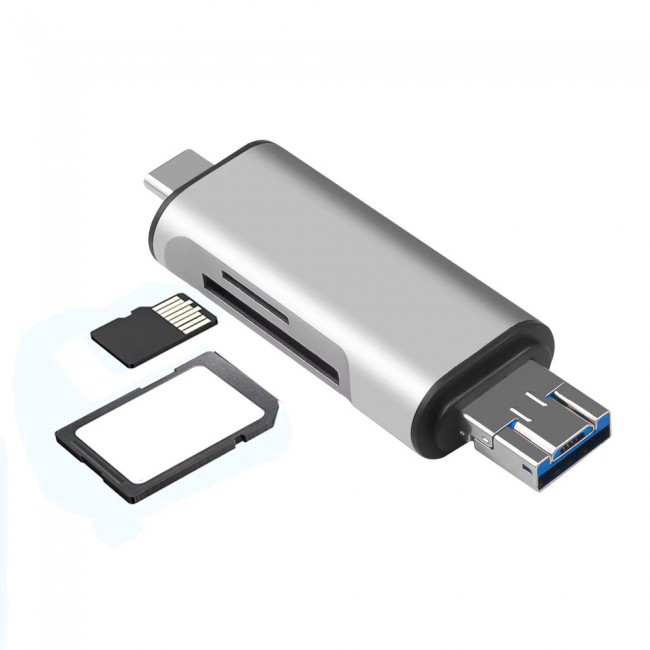 USB 2.0 3 in 1 Kart Okuyucu ve USB Çoklayıcı – Type-C, Micro USB, SD/TF Kart Desteği Zr825 USB 2.0 3 in 1 Kart Okuyucu ve USB Çoklayıcı – Type-C, Micro USB, SD/TF Kart Desteği Zr825