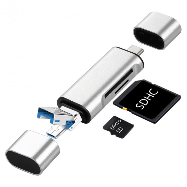 USB 2.0 3 in 1 Kart Okuyucu ve USB Çoklayıcı – Type-C, Micro USB, SD/TF Kart Desteği Zr825 USB 2.0 3 in 1 Kart Okuyucu ve USB Çoklayıcı – Type-C, Micro USB, SD/TF Kart Desteği Zr825