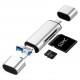 USB 2.0 3 in 1 Kart Okuyucu ve USB Çoklayıcı – Type-C, Micro USB, SD/TF Kart Desteği Zr825 USB 2.0 3 in 1 Kart Okuyucu ve USB Çoklayıcı – Type-C, Micro USB, SD/TF Kart Desteği Zr825