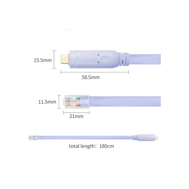 Type C to Cisco Router RJ45 Konsol Kablosu Type c to rj45 kablo 1.8m Type C to Cisco Router RJ45 Konsol Kablosu Type c to rj45 kablo 1.8m