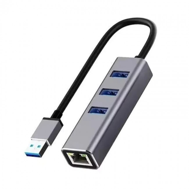 Usb 3.0 Gigabit Ethernet Adaptör + 3 Port USB 3.0 Hub – 4 in 1 Çoklayıcı